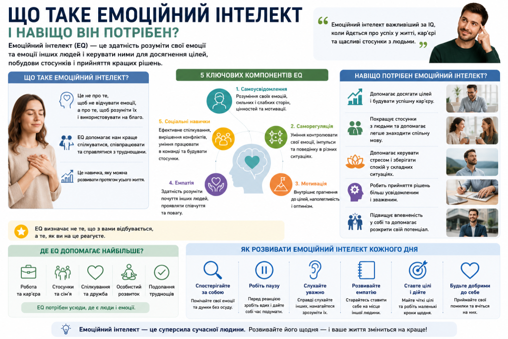 Інфографіка про емоційний інтелект