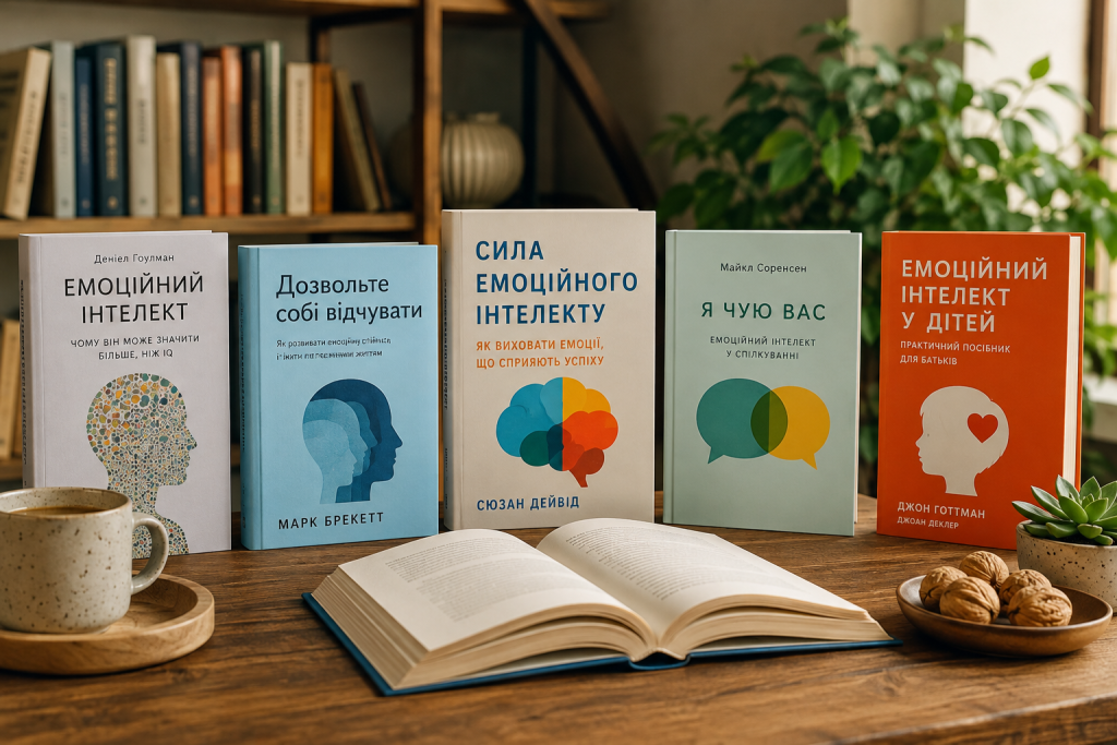 Добірка книг про розвиток емоційного інтелекту, розуміння емоцій, спілкування та психологію